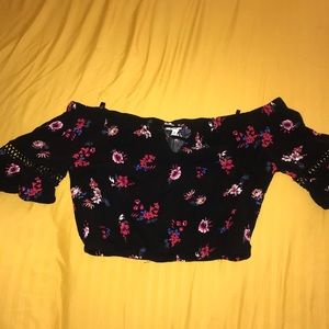 Off shoulder crop top